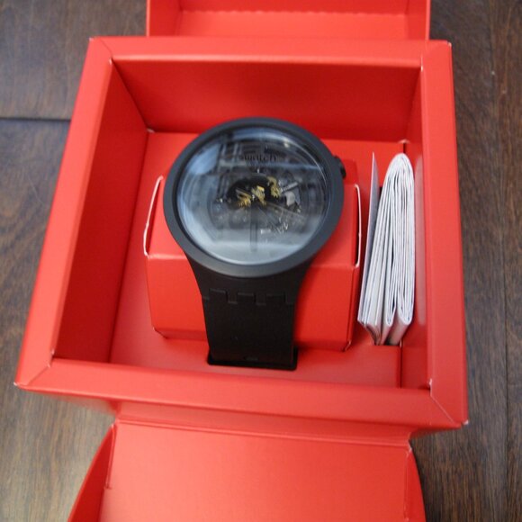 SWATCH Big Bold Bioceramic C-Black (SB03B100) NWT - Picture 8 of 11